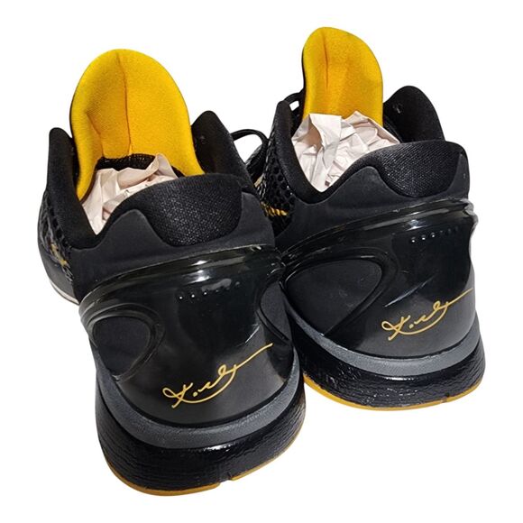 Nike Zoom Kobe VI 6 Black Del Sol 429659 002 Yellow White 12 US Basketball 46 EU